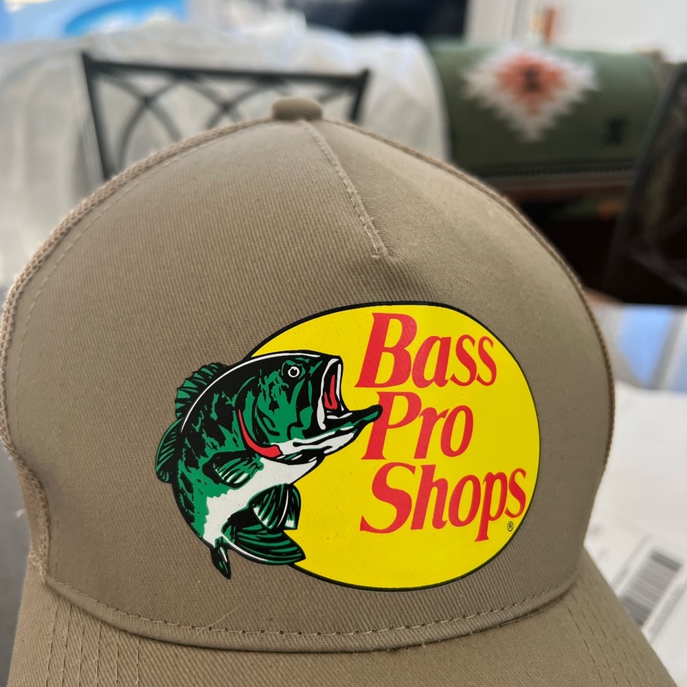 Bass pro shop gone fishing hat men’s adjustable fit tan green